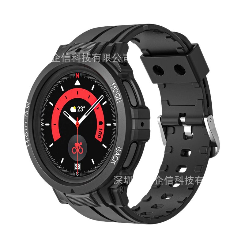 سوار ساعة ذكية باللون وردي قابل للتعديل متوافق مع Samsung Galaxy Watch 5 Pro بملاءمة قابلة للتعديل وحزام بديل للاستخدام اليومي للحمل اليومي للاستخدام المتكرر لترتيب الأغراض - Image 5