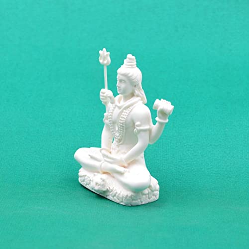 CraftVatika Shiv Shiva Murti Statue Idols Sculpture for Car Dashboard Pooja Temple Room Home Decoration & Festival Occasions Gifts (3 Inches Height, Resin) (SHRS114) - Image 4
