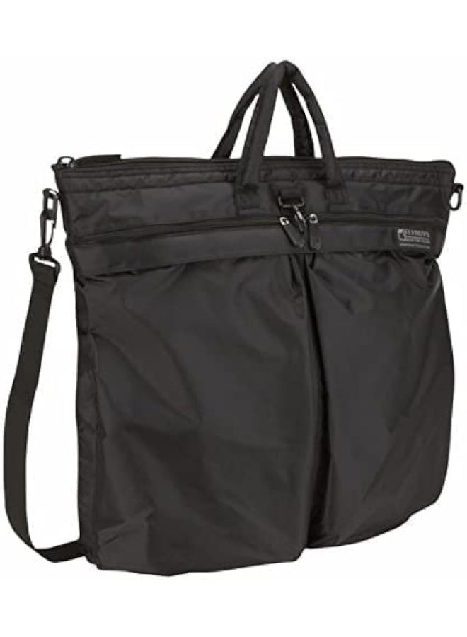 FLYBOYS Jumbo Helmet Bag - Fits All Military-Issued & Civilian Flight Helmets - Expanded Capacity, Nylon Shoulder Bag - For Professional Pilots, General Aviation - 19.5 in X 20 in - Black - Image 1