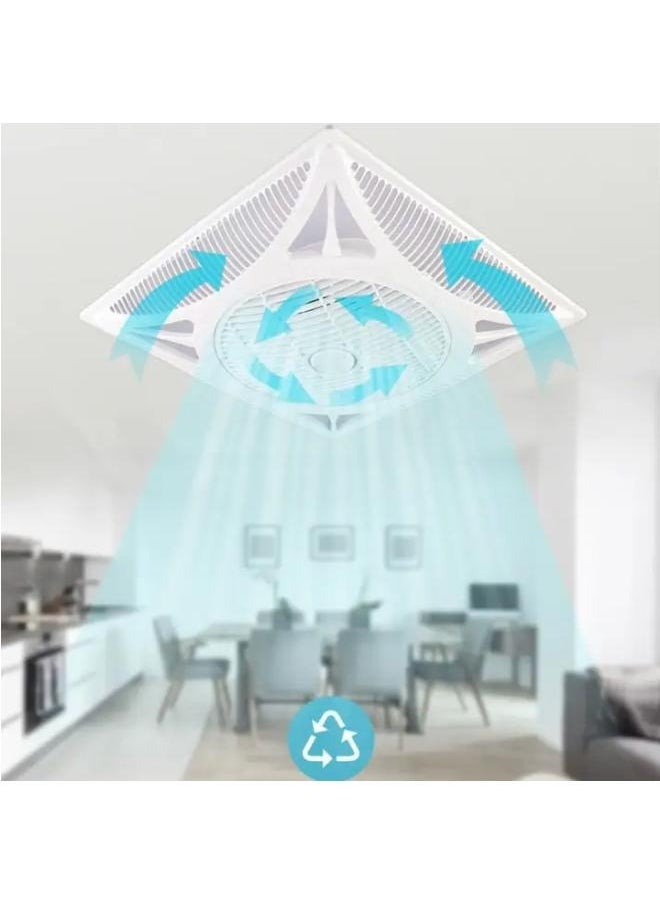 Generic - 14" Embedded Ceiling Fan-lamp High Air Flow with Remote Control - Image 1