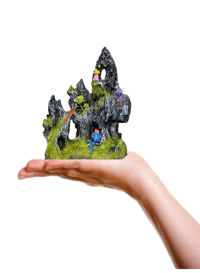 Mistletoe Small Mountain View Aquarium Rockery Stone Moss Air Stone Substrate Hiding Cave Tree Fish Tank Ornament Decoration Masterpiece - Image 3
