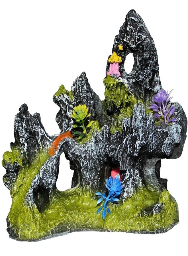 Mistletoe Small Mountain View Aquarium Rockery Stone Moss Air Stone Substrate Hiding Cave Tree Fish Tank Ornament Decoration Masterpiece - Image 2