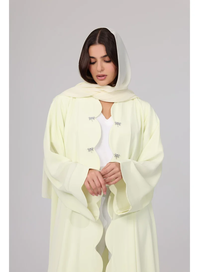 Ikkxa  Casual Circle Cut Colored Abaya ABY1101 for Women | Best Price UAE