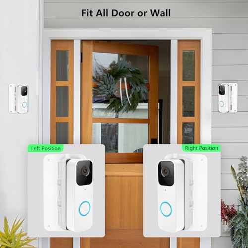 CaGuan Adjustable Doorbell Mount (30°to 145°) for Google Nest Doorbell Wired-2nd Gen, Google Nest Hello Door Bell, Door Bell Wedge Mount for Apartment, No Drill-White - Image 4