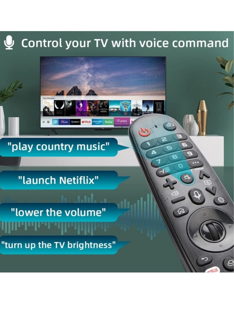 Universal Remote Control for All LG Magic OLED NanoCell 4K UHD LCD LED HDR 3D Smart Series TV with Netflix Prime Video Buttons