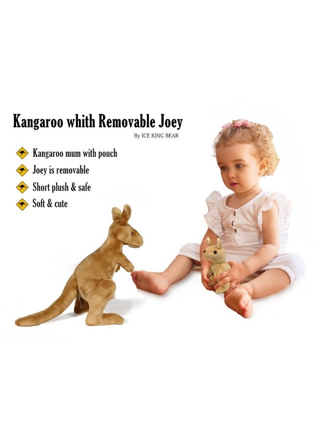 Ice King Bear Kangaroo Stuffed Animal With Removable Joey Plush Toy,12 Inches - Image 2