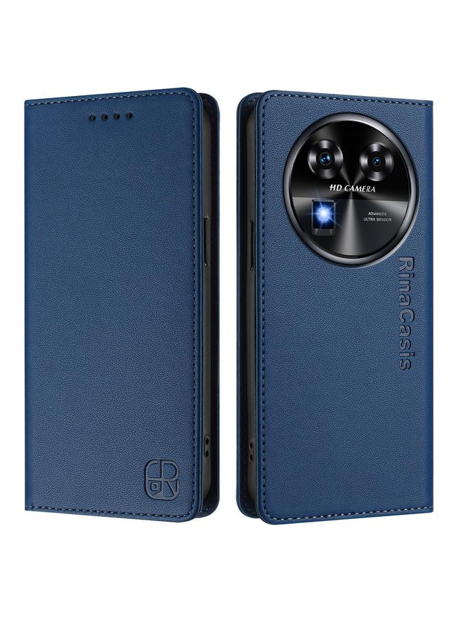 اس-توب جراب لهاتف Oukitel C37 RC01 مصنوع من الجلد ثنائي الطي مع خاصية الشفط المغناطيسي بتقنية RFID - Image 2