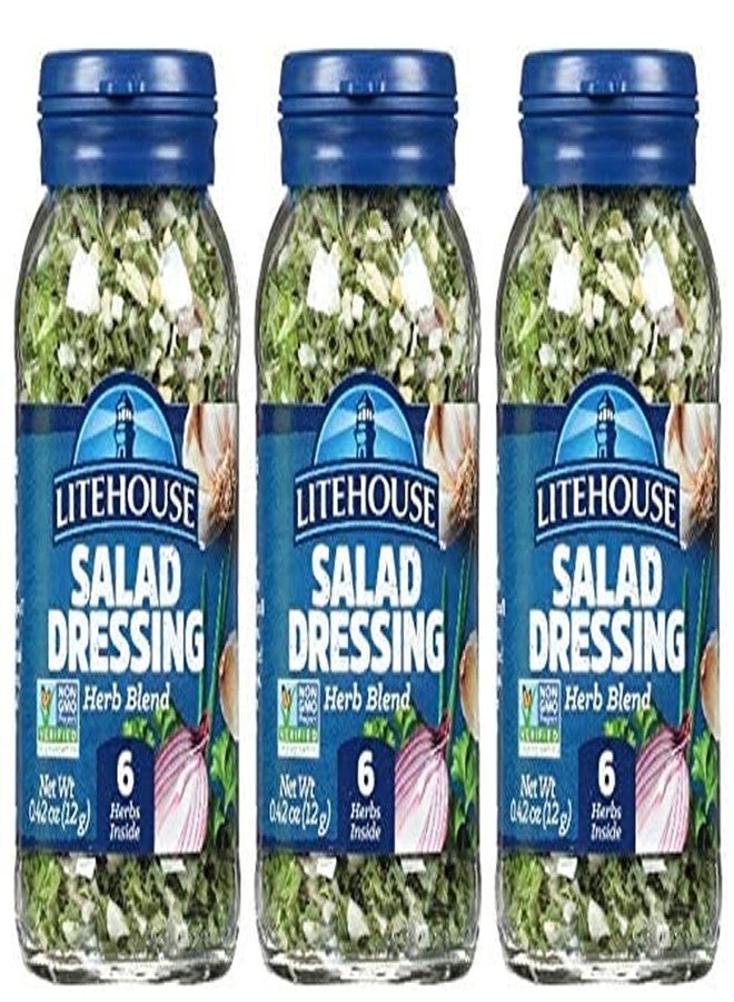 Litehouse Freeze Dried Salad Herb Blend - Substitute for Fresh Salad Herb, Salad Dressing, Organic, Salad Herb Blend Seasoning, Non-GMO, Gluten-Free - 0.42 Ounce 3-Pack - Image 1