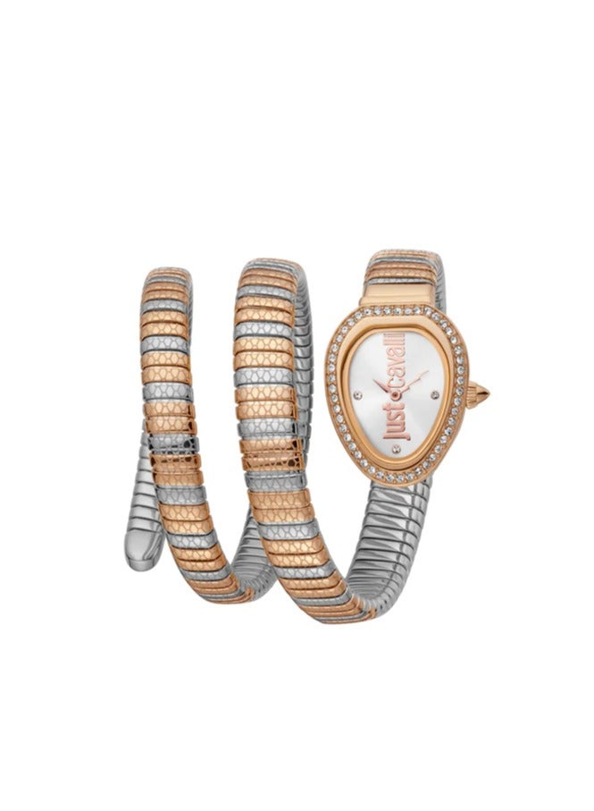 ساعة كوارتز نسائية من جست كافالي JC1L163M0085 من توقيع ثعبان كوارتز للنساء
