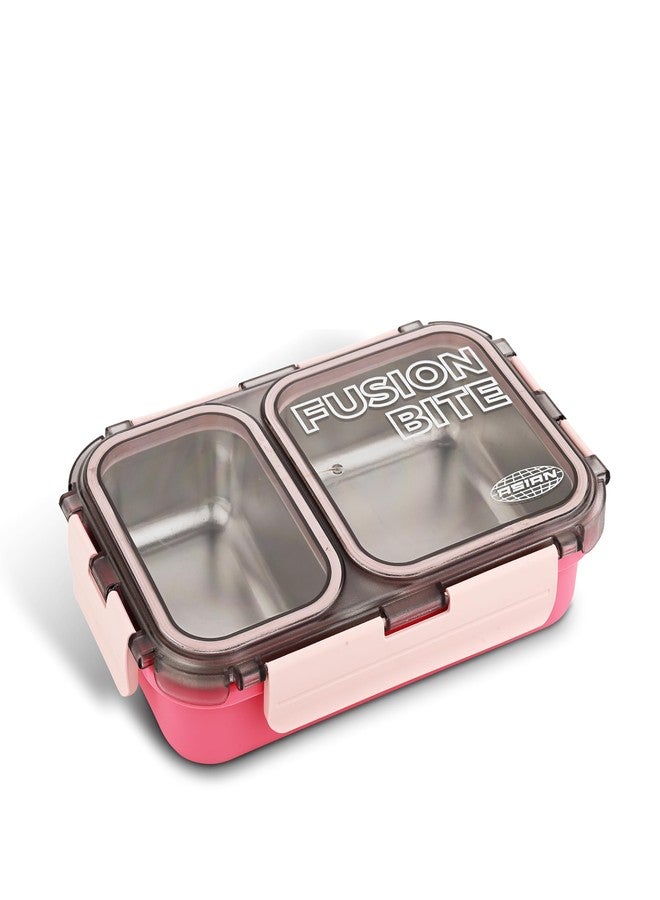 Asian Plastowares - 2 Insulated Lunch Box | Tiffin Box - Leak-Proof, Airtight | Lunch Box for Kids & Adults | Durable & Spill-Free School, Office, and College Tiffin | Light Pink - Image 1