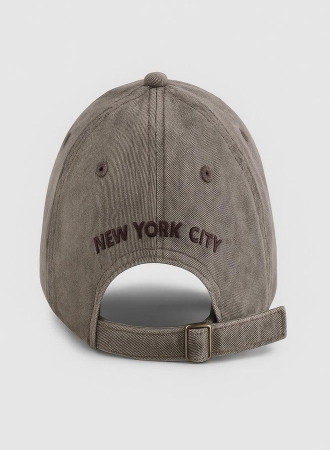 ZEVORA Men's Newyork Grey Cotton Baseball Cap with Adjustable Back Closure | Unisex Cap - Image 4
