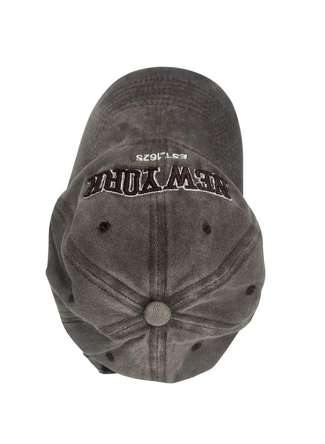 ZEVORA Men's Newyork Grey Cotton Baseball Cap with Adjustable Back Closure | Unisex Cap - Image 5