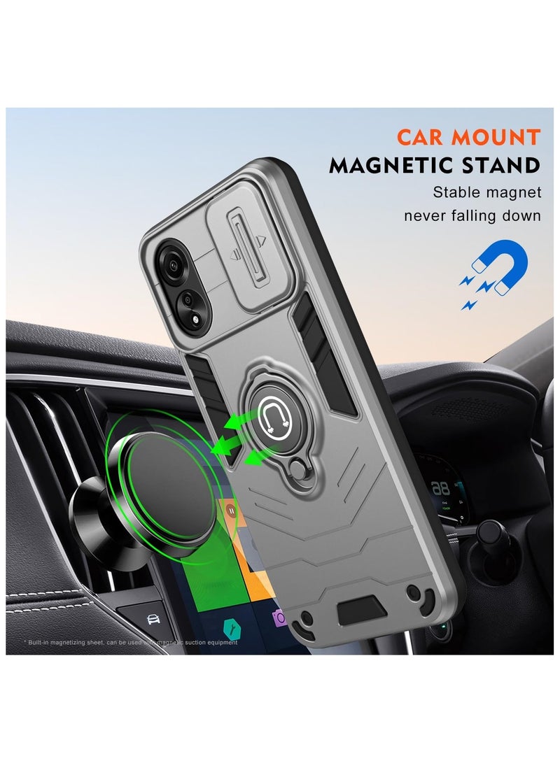 GOLDEN MASK GOLDEN MASK For Oppo Reno 8T 4G Armored Window Bracket Camera Shield Cover Camera Lend Protection With Ringe (Grey)  - Image 4
