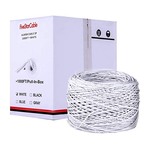 FiveStarCable 22-6 1000 Ft 22 AWG 6 Conductors Alarm Security Wire 22/6 22-6 Security Cable Alarm Audio Power Bulk Cable White - Image 5
