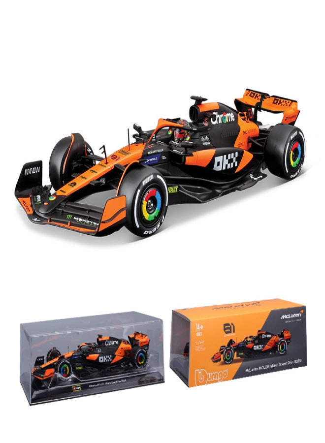 McLaren F1 MCL38 Miami No. 81 hardcover, simulated alloy car model acrylic - Image 1
