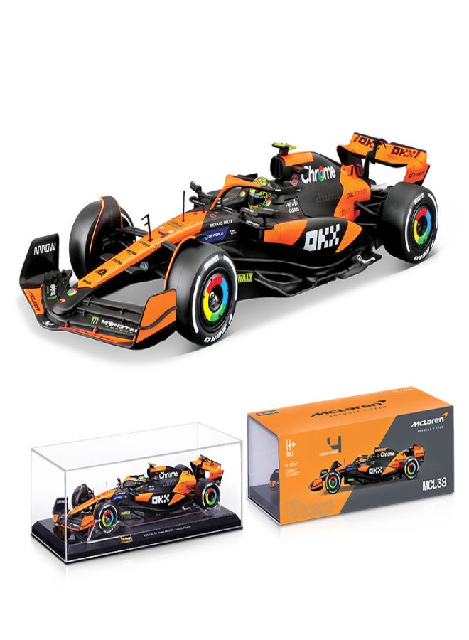 McLaren F1 MCL38 Miami No. 81 hardcover, simulated alloy car model acrylic - Image 3