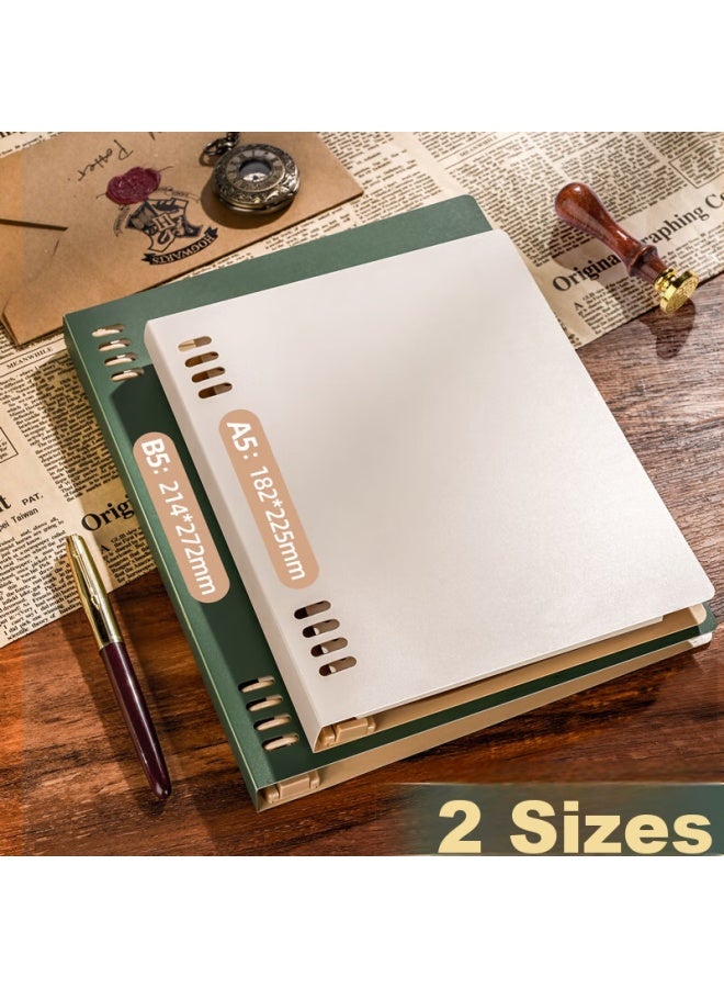 Sunwood B5/120 Pages Comfortable To Hold, Ruled Vintage Shell, Detachable 8-hole Loose-leaf Notebook With Replaceable Index Pages, For Postgraduate Exam Mistake Correction And Homework, Red, 1388 - Image 5