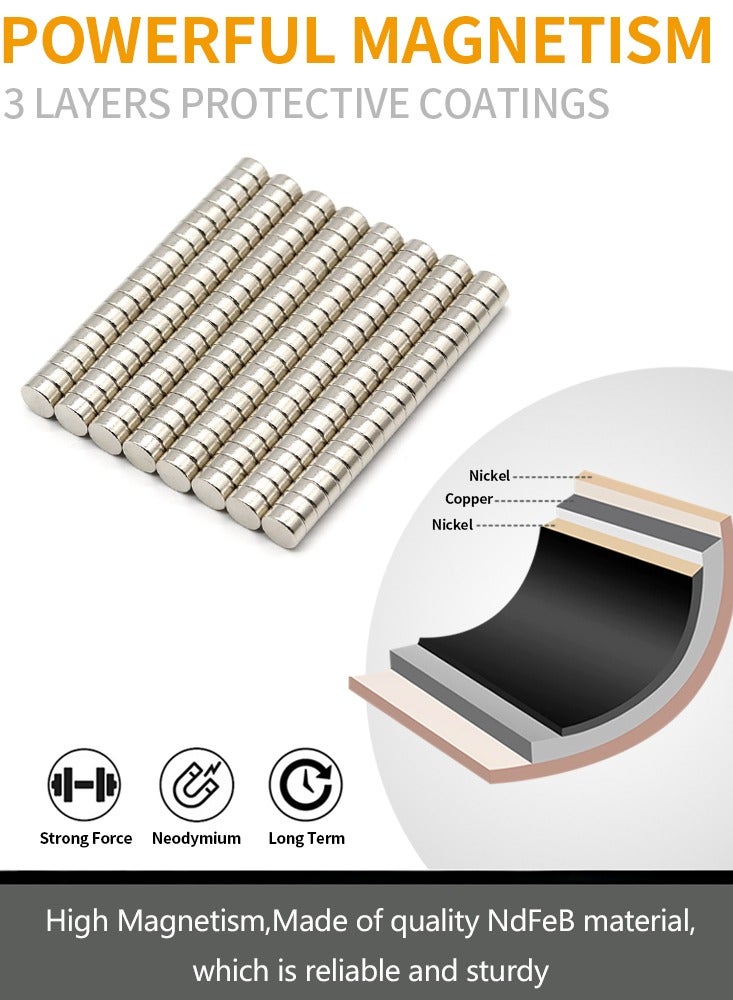 100pcs Super Powerful Neodymium Magnet Round 0.24X0.12 inch N35 Strong Permanent Magnetic Small NdFeB Refrigerator Magnets 6x3mm  - Image 4