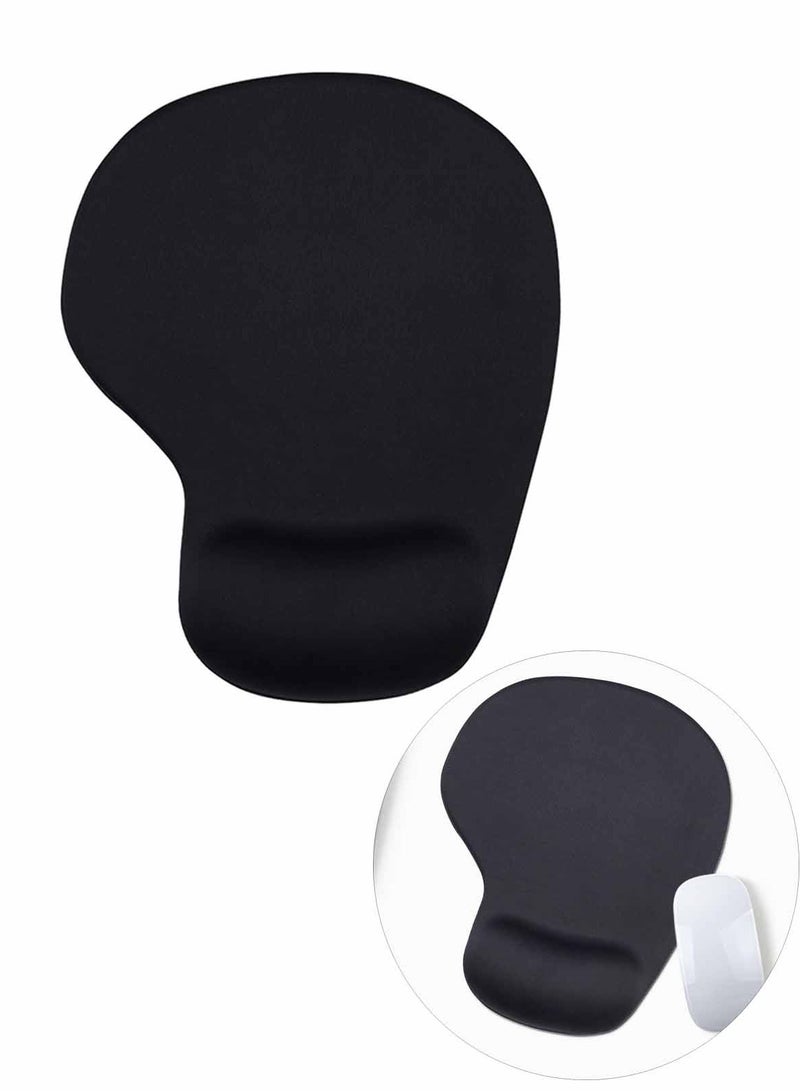 Ergonomic Mouse Pad with Wrist Rest Support Gel Mousepad, Black - Image 1