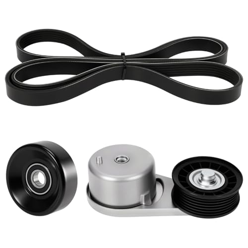 Lazenta Engine Serpentine Drive Belt Tensioner Idler Pulley Kit,Compatible with Ford Mustang 2005 2006 2007 2008 2009 2010 4.0L V6 - Image 1