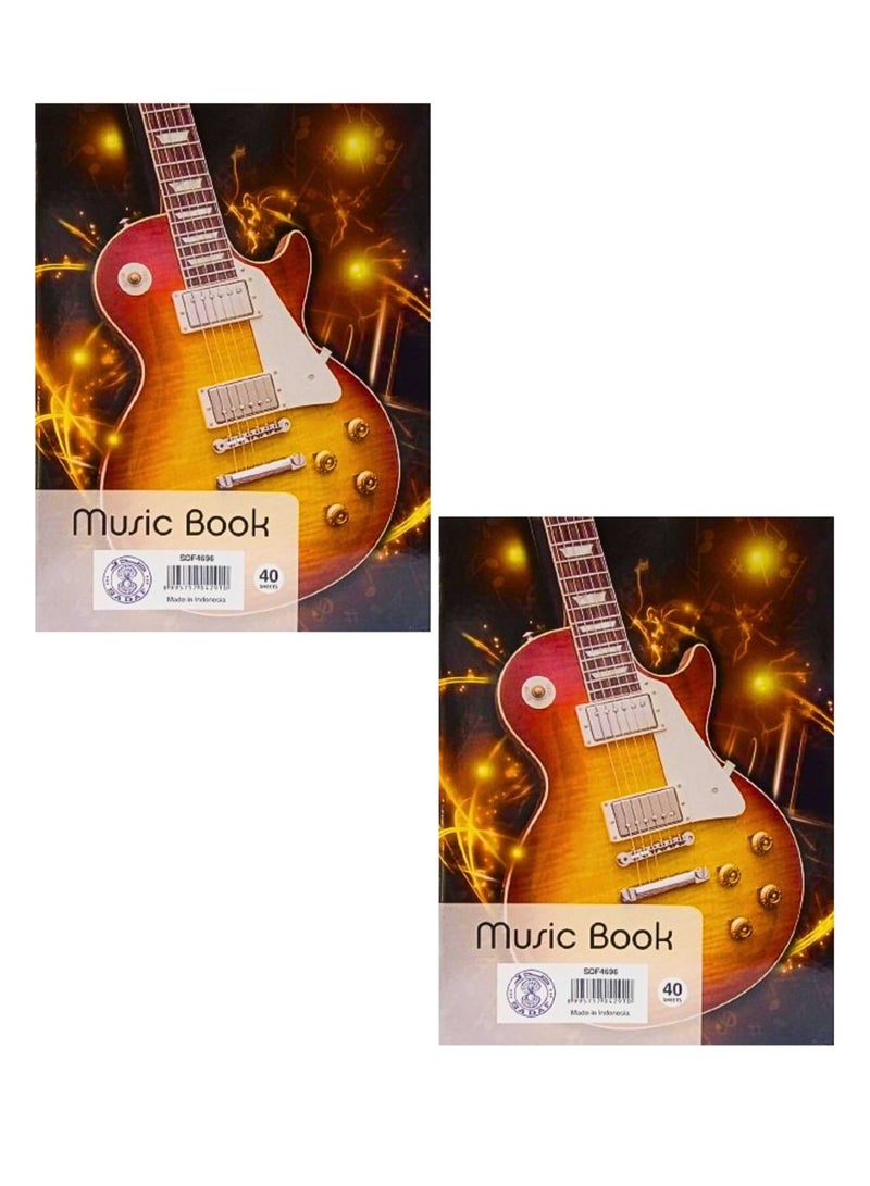 Sadaf A5 Size Music Book, 40 Sheets (Pack of 2) - Image 2