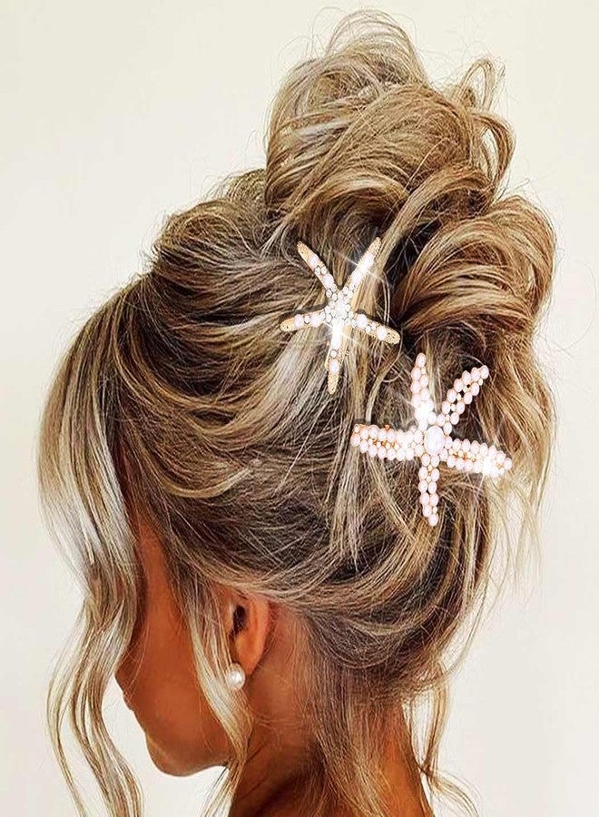 CAKURE Starfish Hair Clip Pearl Mermaid Hair Clips Seashell Hair Accessories for Women and Girls (Pack of 3) - Image 5