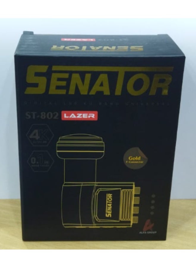 SENATOR LAZER ST-802 OCTO LNB UNIVERSAL GOLD F-CONNECTOR - Image 1