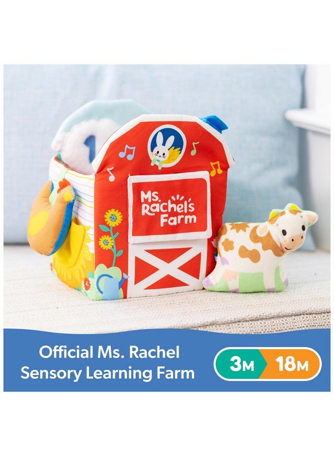 Ms. Rachel مزرعة التعلم الحسية الرسمية للسيدة راشيل، كتاب أطفال ناعم قابل للطي مع بقرة محشوة، ألعاب تعليمية للأطفال من عمر 3 أشهر إلى 18 شهرًا - Image 2