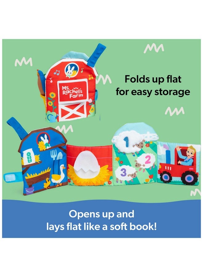 Ms. Rachel مزرعة التعلم الحسية الرسمية للسيدة راشيل، كتاب أطفال ناعم قابل للطي مع بقرة محشوة، ألعاب تعليمية للأطفال من عمر 3 أشهر إلى 18 شهرًا - Image 3