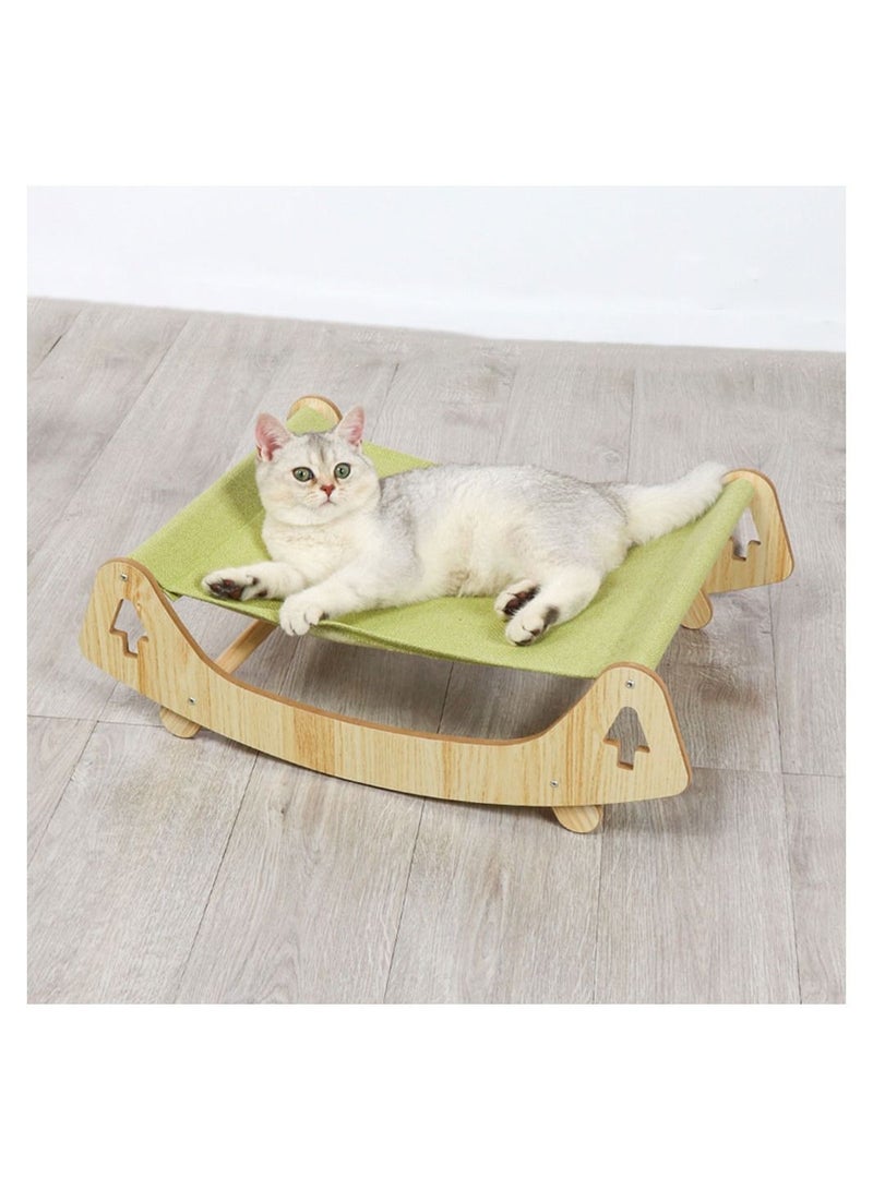 Cool Baby COOLBABY Cat Bed Pet Bed Pet Shaker Antislip Mat Design Washable Breathable Cloth Pad Solid Wood Cat Bed - Image 3