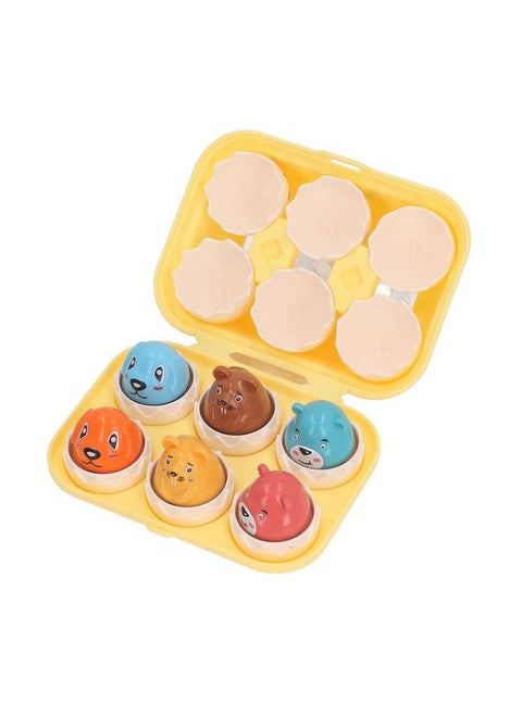 6PCS Egg Shape Matching Toy Set Realistic Early Educational Twist for Children DF32