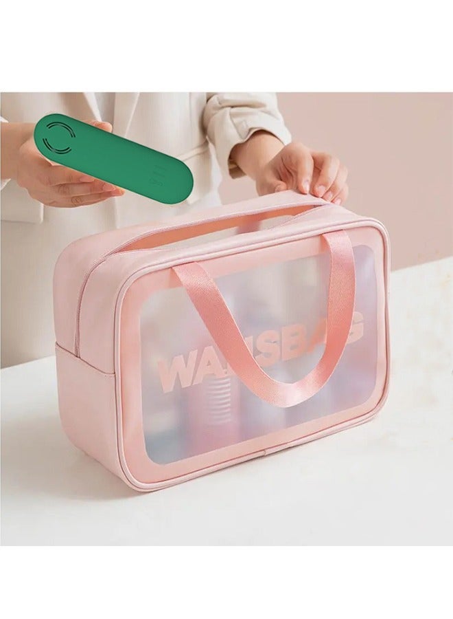 Silicon Portable Oblique Opening Makeup Brush Holder Green - Image 4