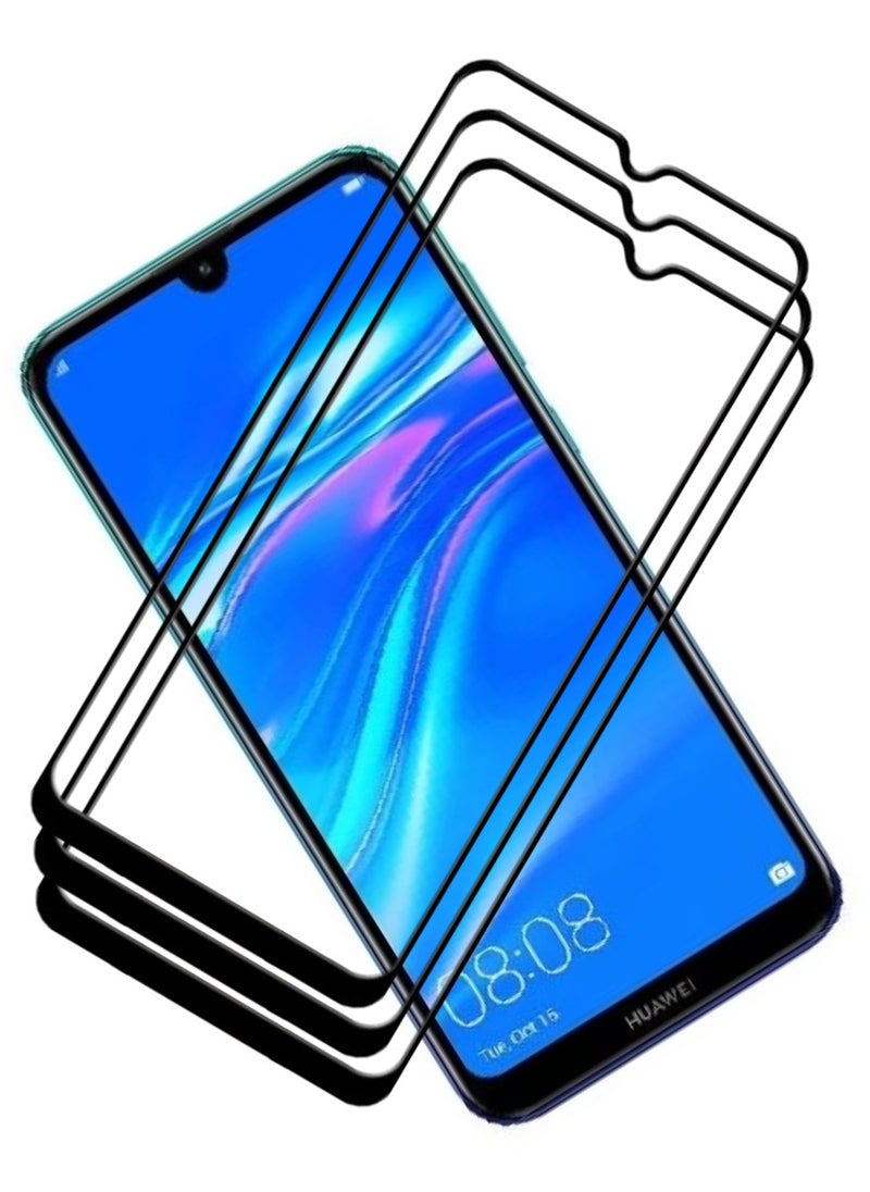 ACLIX 3 Pieces Antistatic ESD Dustproof Premium Quality High Definition Tempered Glass Screen Protector Designed For Huawei Y7 (2019) - Image 1