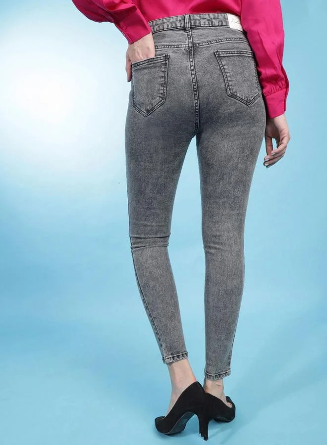 Freehand  Freehand Women Grey High Rise Skinny Jeans for Women | Best Price UAE