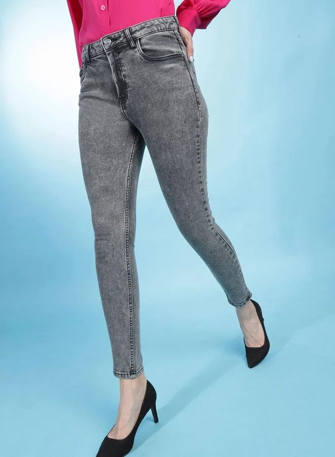 Freehand  Freehand Women Grey High Rise Skinny Jeans for Women | Best Price UAE