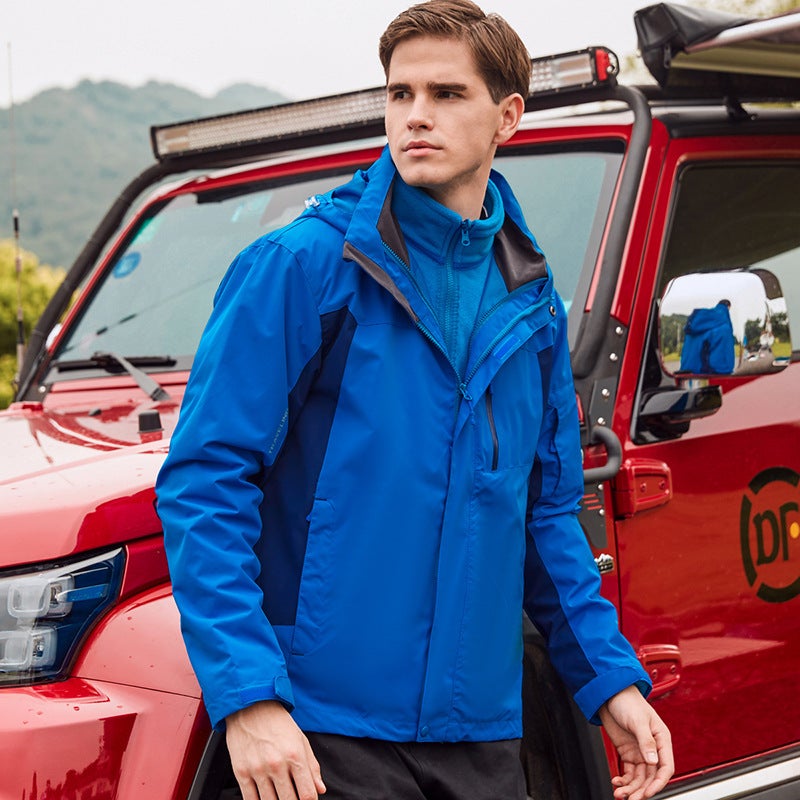 Three-In-One Jacket For Men And Women In Outdoor Windproof And Waterproof Removable Liner Mountaineering Jacket - Image 4