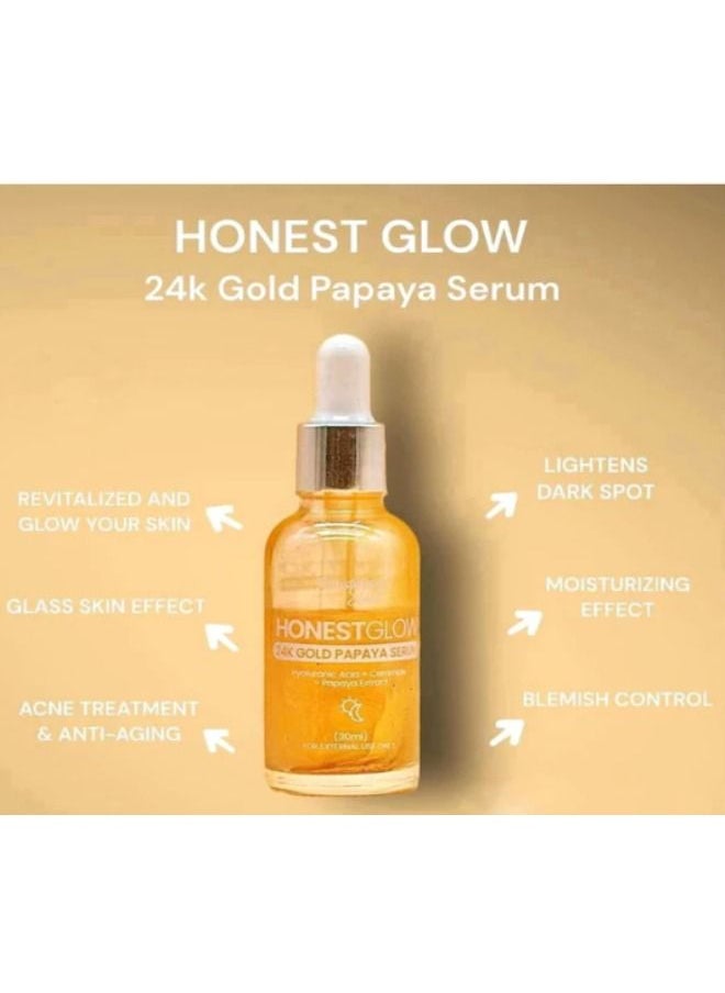 Honest Glow 24K Gold Papaya Serum 30 ml