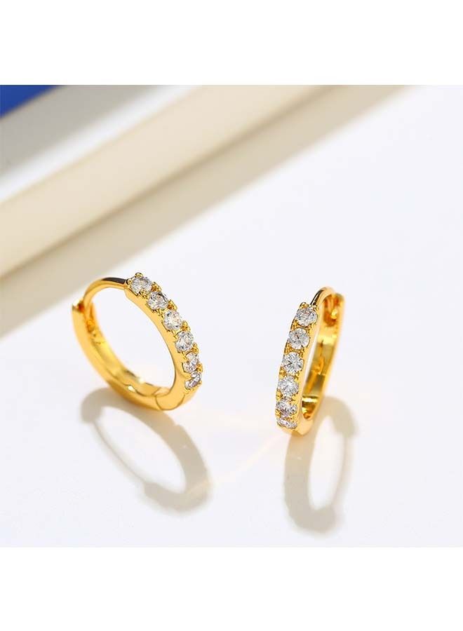 NIBEMINENT 24 Karat Gold Plated Collection Hoop Earrings  - Image 4
