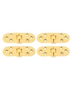 Thoraya 4 Sets 180 Degree Flap Hinge 0.09in Thickness Metal Folding Flip Top Hinge for Folding Table Sewing Machine Bright Gold  - Image 4