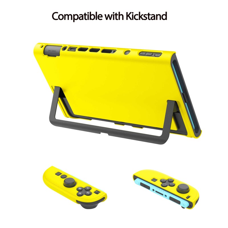 COMCOOL Dockable Case for Nintendo Switch 2 2025 - [Military Grade Drop Protection] Slim Shockproof with Anti-Fingerprint Switch 2 Protective Cover - Yellow - Image 4