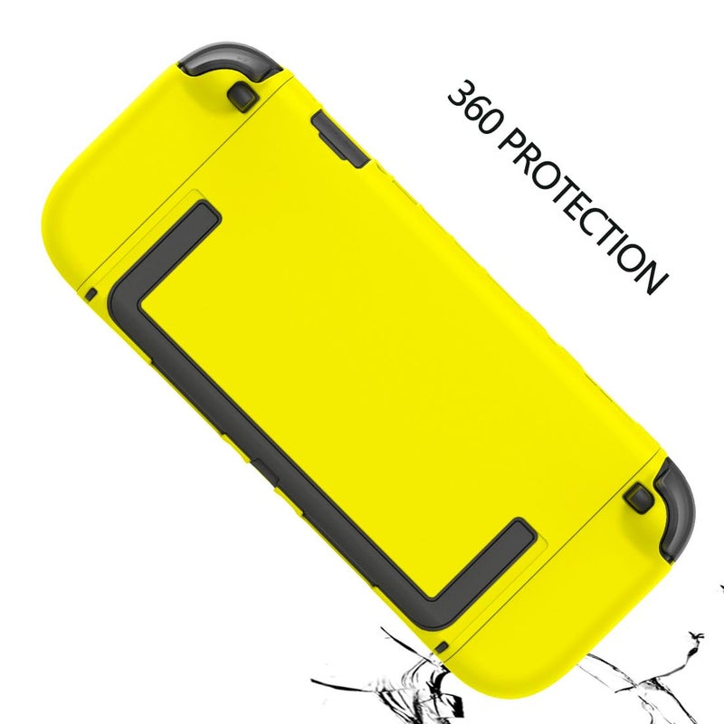 COMCOOL Dockable Case for Nintendo Switch 2 2025 - [Military Grade Drop Protection] Slim Shockproof with Anti-Fingerprint Switch 2 Protective Cover - Yellow - Image 5