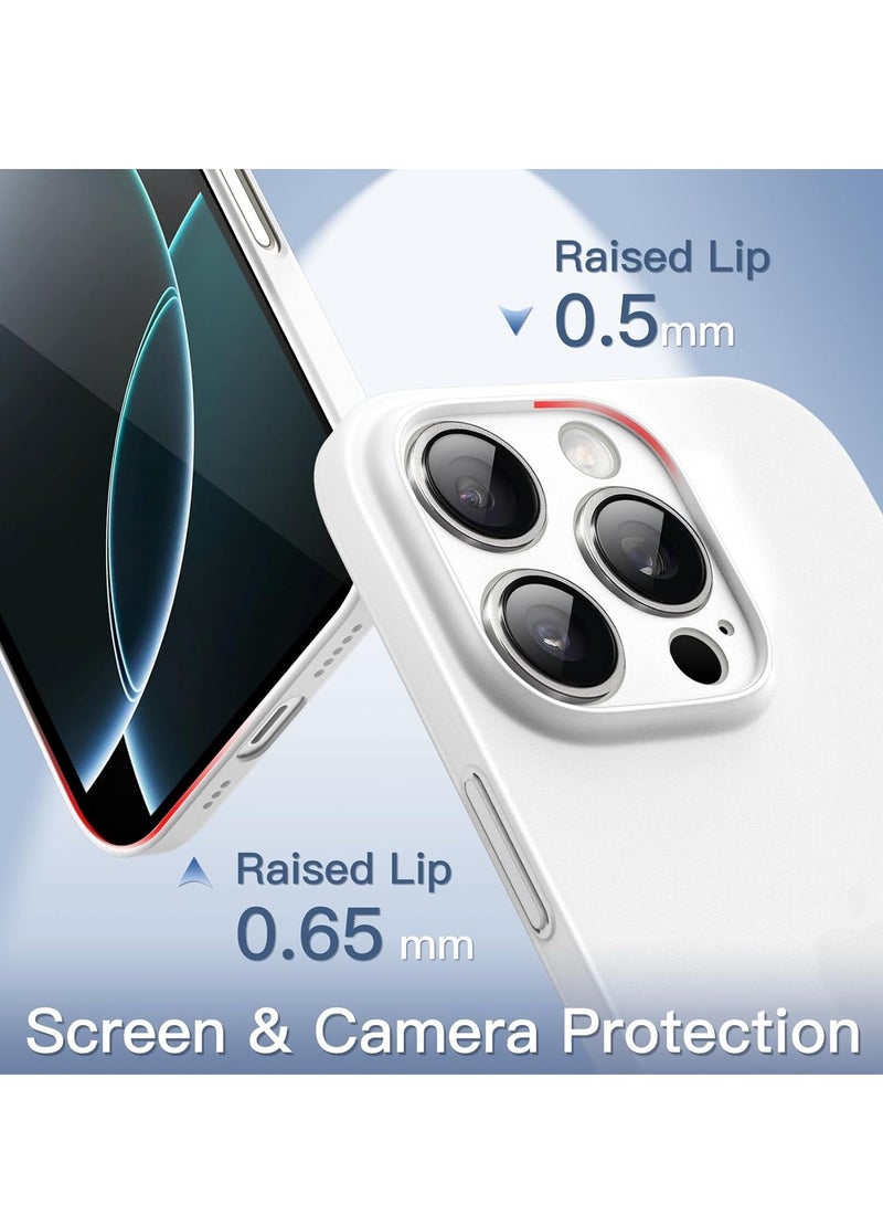 Ultra-Slim 0.35mm Case for iPhone 16 Pro (6.3 Inch) – Lightweight Matte Finish, Full Camera Lens Protection, Minimalist Hard Cover (White Titanium) - Image 4