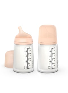 SUAVINEX Suavinex Zero Zero Anti Colic Baby Bottle, No 1 Spanish Baby Bottle Brand, Minimizes Bottle Rejection & Nipple Confusion, Perfect for Breastfeeding Babies, Medium Flow, 2 Pk 9 oz, Fair  - Image 1