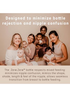 SUAVINEX Suavinex Zero Zero Anti Colic Baby Bottle, No 1 Spanish Baby Bottle Brand, Minimizes Bottle Rejection & Nipple Confusion, Perfect for Breastfeeding Babies, Medium Flow, 2 Pk 9 oz, Fair  - Image 3