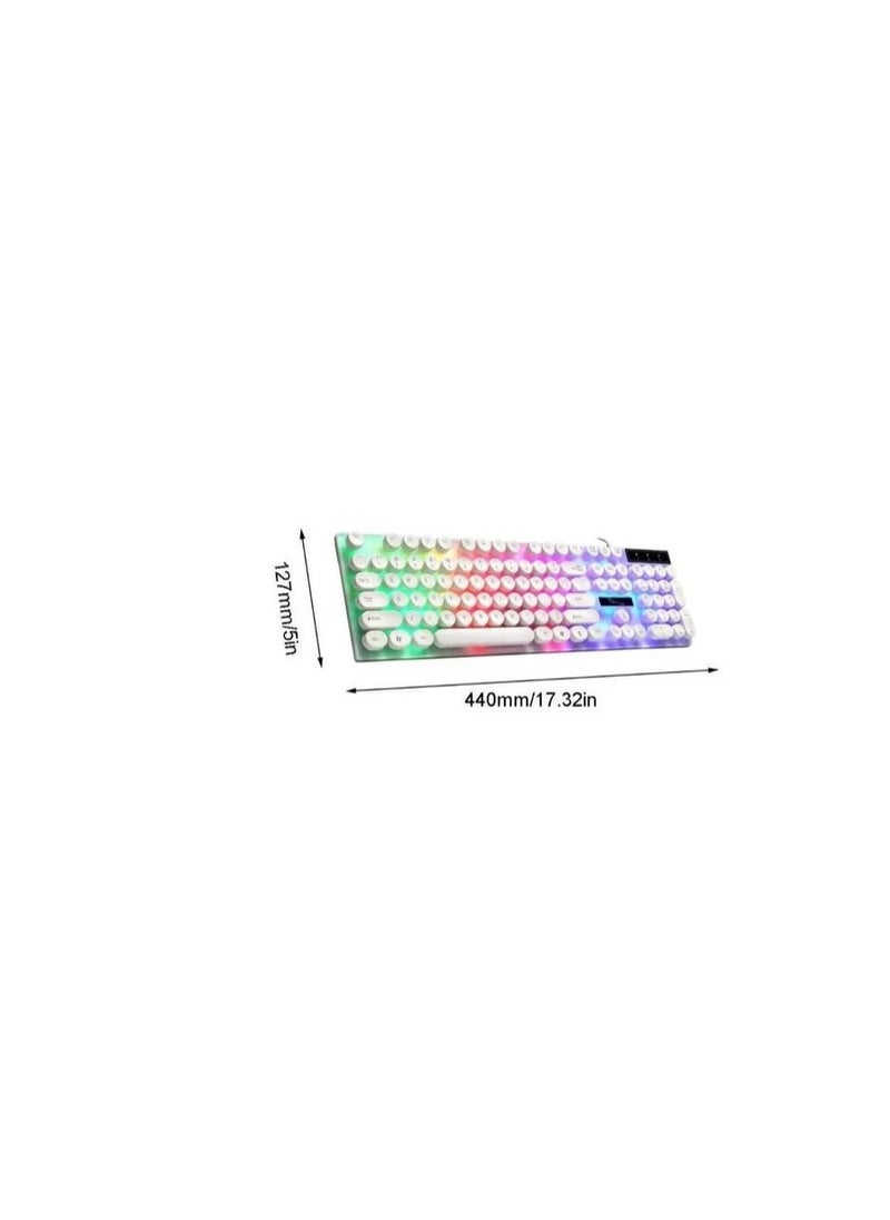 Lemeide - Round Key Mechanical Backlit Wired Gaming Keyboard - Image 1