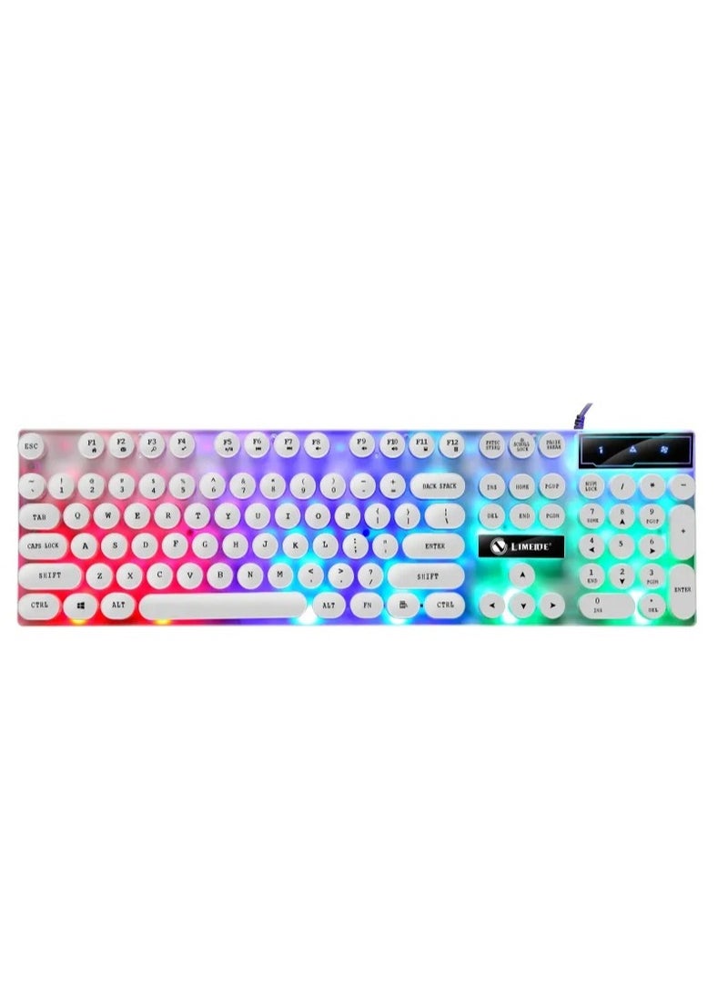 Lemeide - Round Key Mechanical Backlit Wired Gaming Keyboard - Image 1