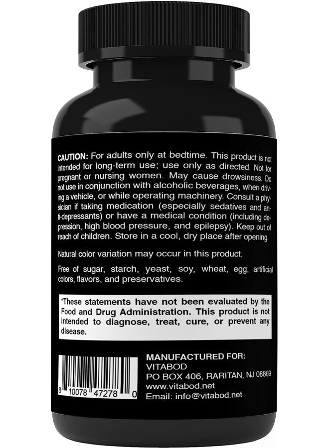 Vitabod Melatonin 60mg with B6-120 Fast Dissolve Tablets - Drug Free - Natural Citrus Flavor - Vegetarian, Non-GMO, Gluten Free - Image 3