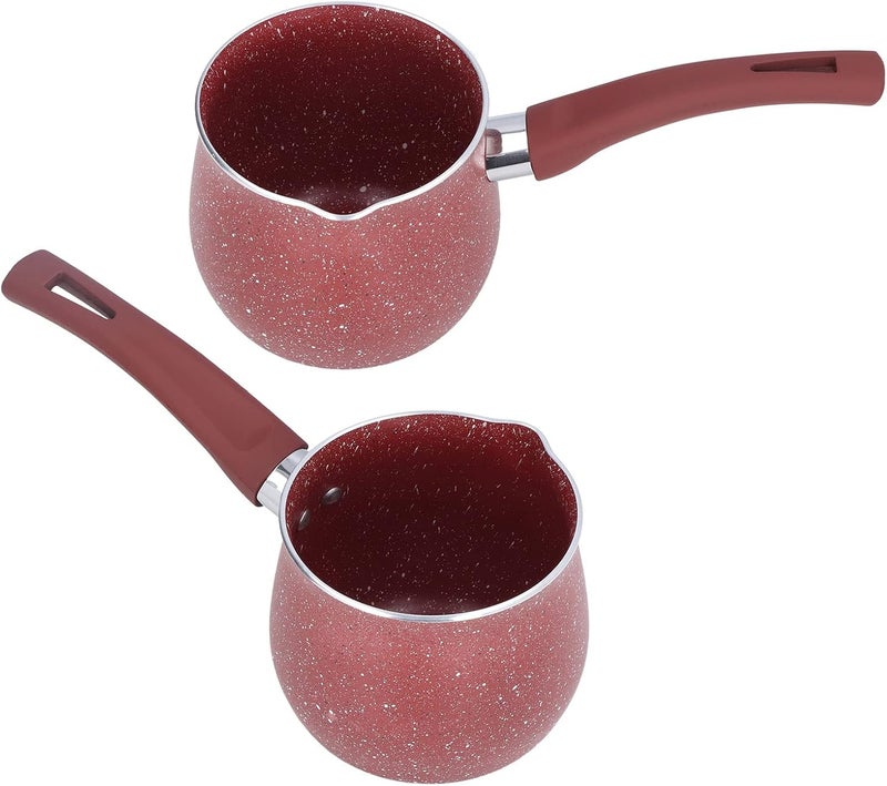 Generic Non Stick Coffee Warmer Pot Aluminum Alloy Anti Scalding Boiling Pot for Home Restaurant 3.94in 3 Servings (Red) - Image 5