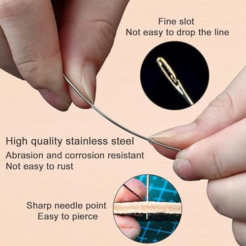 ZIVIK 30 Pcs Self Threading Sewing Needles with Plastic Case | Easy Thread Side Slot Needles in 6 Sizes for Quilting Embroidery Tailoring and Hand Stitching Repairs (Self-Threading Quilting Needles-30 Pcs) - Image 5