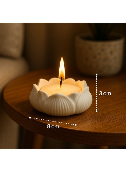 Decorative Lotus Flower Candle with Elegant Romantic Design – Small Size